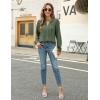 imageBlooming Jelly Womens Dressy Casual Blouses Business Work Tops Long Sleeve V Neck Pleated Shirts 2025 Fall OutfitsArmy Green