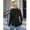 imageBlooming Jelly Womens Dressy Casual Blouses Business Work Tops Long Sleeve V Neck Pleated Shirts 2025 Fall OutfitsBlack