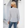 imageBlooming Jelly Womens Dressy Casual Blouses Business Work Tops Long Sleeve V Neck Pleated Shirts 2025 Fall OutfitsBlack Striped