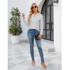 imageBlooming Jelly Womens Dressy Casual Blouses Business Work Tops Long Sleeve V Neck Pleated Shirts 2025 Fall OutfitsBlack Striped