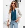 imageBlooming Jelly Womens Dressy Casual Blouses Business Work Tops Long Sleeve V Neck Pleated Shirts 2025 Fall OutfitsBlue