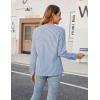 imageBlooming Jelly Womens Dressy Casual Blouses Business Work Tops Long Sleeve V Neck Pleated Shirts 2025 Fall OutfitsBlue Striped