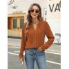 imageBlooming Jelly Womens Dressy Casual Blouses Business Work Tops Long Sleeve V Neck Pleated Shirts 2025 Fall OutfitsCaramel