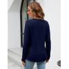 imageBlooming Jelly Womens Dressy Casual Blouses Business Work Tops Long Sleeve V Neck Pleated Shirts 2025 Fall OutfitsDark Blue