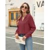 imageBlooming Jelly Womens Dressy Casual Blouses Business Work Tops Long Sleeve V Neck Pleated Shirts 2025 Fall OutfitsDark Red