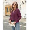 imageBlooming Jelly Womens Dressy Casual Blouses Business Work Tops Long Sleeve V Neck Pleated Shirts 2025 Fall OutfitsDark Reddish Purple