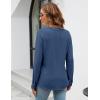 imageBlooming Jelly Womens Dressy Casual Blouses Business Work Tops Long Sleeve V Neck Pleated Shirts 2025 Fall OutfitsGrey Blue