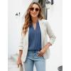 imageBlooming Jelly Womens Dressy Casual Blouses Business Work Tops Long Sleeve V Neck Pleated Shirts 2025 Fall OutfitsGrey Blue