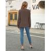 imageBlooming Jelly Womens Dressy Casual Blouses Business Work Tops Long Sleeve V Neck Pleated Shirts 2025 Fall OutfitsLight Brown