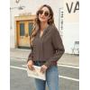 imageBlooming Jelly Womens Dressy Casual Blouses Business Work Tops Long Sleeve V Neck Pleated Shirts 2025 Fall OutfitsLight Brown