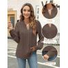 imageBlooming Jelly Womens Dressy Casual Blouses Business Work Tops Long Sleeve V Neck Pleated Shirts 2025 Fall OutfitsLight Brown