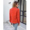 imageBlooming Jelly Womens Dressy Casual Blouses Business Work Tops Long Sleeve V Neck Pleated Shirts 2025 Fall OutfitsOrange Red Floral