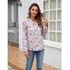 imageBlooming Jelly Womens Dressy Casual Blouses Business Work Tops Long Sleeve V Neck Pleated Shirts 2025 Fall OutfitsPink Floral