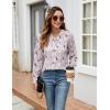 imageBlooming Jelly Womens Dressy Casual Blouses Business Work Tops Long Sleeve V Neck Pleated Shirts 2025 Fall OutfitsPink Floral