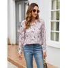 imageBlooming Jelly Womens Dressy Casual Blouses Business Work Tops Long Sleeve V Neck Pleated Shirts 2025 Fall OutfitsPink Floral