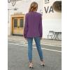 imageBlooming Jelly Womens Dressy Casual Blouses Business Work Tops Long Sleeve V Neck Pleated Shirts 2025 Fall OutfitsPurple