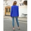 imageBlooming Jelly Womens Dressy Casual Blouses Business Work Tops Long Sleeve V Neck Pleated Shirts 2025 Fall OutfitsRoyal Blue