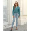 imageBlooming Jelly Womens Dressy Casual Blouses Business Work Tops Long Sleeve V Neck Pleated Shirts 2025 Fall OutfitsTurquoise