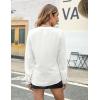 imageBlooming Jelly Womens Dressy Casual Blouses Business Work Tops Long Sleeve V Neck Pleated Shirts 2025 Fall OutfitsWhite