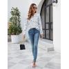 imageBlooming Jelly Womens Dressy Casual Blouses Business Work Tops Long Sleeve V Neck Pleated Shirts 2025 Fall OutfitsWhite and Black Spots