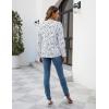 imageBlooming Jelly Womens Dressy Casual Blouses Business Work Tops Long Sleeve V Neck Pleated Shirts 2025 Fall OutfitsWhite and Black Spots