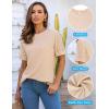 imageBlooming Jelly Womens Dressy Casual Blouses Business Work Tops Short Sleeve Waffle Knit Shirts 2025 Summer OutfitsApricot