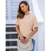 imageBlooming Jelly Womens Dressy Casual Blouses Business Work Tops Short Sleeve Waffle Knit Shirts 2025 Summer OutfitsApricot