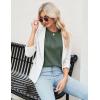 imageBlooming Jelly Womens Dressy Casual Blouses Business Work Tops Short Sleeve Waffle Knit Shirts 2025 Summer OutfitsArmy Green