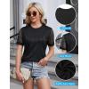 imageBlooming Jelly Womens Dressy Casual Blouses Business Work Tops Short Sleeve Waffle Knit Shirts 2025 Summer OutfitsBlack