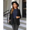 imageBlooming Jelly Womens Dressy Casual Blouses Business Work Tops Short Sleeve Waffle Knit Shirts 2025 Summer OutfitsDark Blue