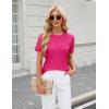 imageBlooming Jelly Womens Dressy Casual Blouses Business Work Tops Short Sleeve Waffle Knit Shirts 2025 Summer OutfitsHot Pink