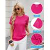 imageBlooming Jelly Womens Dressy Casual Blouses Business Work Tops Short Sleeve Waffle Knit Shirts 2025 Summer OutfitsHot Pink