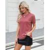imageBlooming Jelly Womens Dressy Casual Blouses Business Work Tops Short Sleeve Waffle Knit Shirts 2025 Summer OutfitsPink