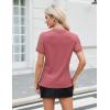imageBlooming Jelly Womens Dressy Casual Blouses Business Work Tops Short Sleeve Waffle Knit Shirts 2025 Summer OutfitsPink