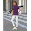 imageBlooming Jelly Womens Dressy Casual Blouses Business Work Tops Short Sleeve Waffle Knit Shirts 2025 Summer OutfitsPurple