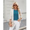 imageBlooming Jelly Womens Dressy Casual Blouses Business Work Tops Short Sleeve Waffle Knit Shirts 2025 Summer OutfitsTeal