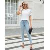 imageBlooming Jelly Womens Dressy Casual Blouses Business Work Tops Short Sleeve Waffle Knit Shirts 2025 Summer OutfitsWhite