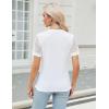 imageBlooming Jelly Womens Dressy Casual Blouses Business Work Tops Short Sleeve Waffle Knit Shirts 2025 Summer OutfitsWhite