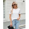 imageBlooming Jelly Womens Dressy Casual Blouses Business Work Tops Short Sleeve Waffle Knit Shirts 2025 Summer OutfitsWhite