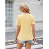 imageBlooming Jelly Womens Dressy Casual Blouses Business Work Tops Short Sleeve Waffle Knit Shirts 2025 Summer OutfitsYellow