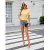 imageBlooming Jelly Womens Dressy Casual Blouses Business Work Tops Short Sleeve Waffle Knit Shirts 2025 Summer OutfitsYellow