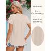 imageBlooming Jelly Womens Dressy Casual Blouses Short Sleeve V Neck Business Tops Summer Ladies Trendy Boho Office Work ShirtsApricot