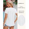 imageBlooming Jelly Womens Dressy Casual Blouses Short Sleeve V Neck Business Tops Summer Ladies Trendy Boho Office Work ShirtsIvory White