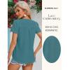 imageBlooming Jelly Womens Dressy Casual Blouses Short Sleeve V Neck Business Tops Summer Ladies Trendy Boho Office Work ShirtsTurquoise