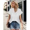 imageBlooming Jelly Womens Dressy Casual Tops Summer V Neck Short Sleeve Blouse Business Work T Shirts with PocketWhite