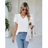 imageBlooming Jelly Womens Dressy Casual Tops Summer V Neck Short Sleeve Blouse Business Work T Shirts with PocketWhite024