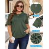 imageBlooming Jelly Womens Plus Size Tops Dressy Business Casual Blouses Short Sleeve Waffle Knit T Shirts Summer OutfitsArmy Green