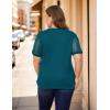 imageBlooming Jelly Womens Plus Size Tops Dressy Business Casual Blouses Short Sleeve Waffle Knit T Shirts Summer OutfitsDark Cyan