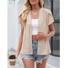 imageBlooming Jelly Womens Summer Dressy Casual Tops Business Casual Button Down Shirts Work V Neck Short Cap Sleeve BlouseApricot