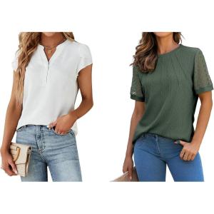 imageBlooming Jelly Womens Dressy Casual Blouses Business Work Tops Medium